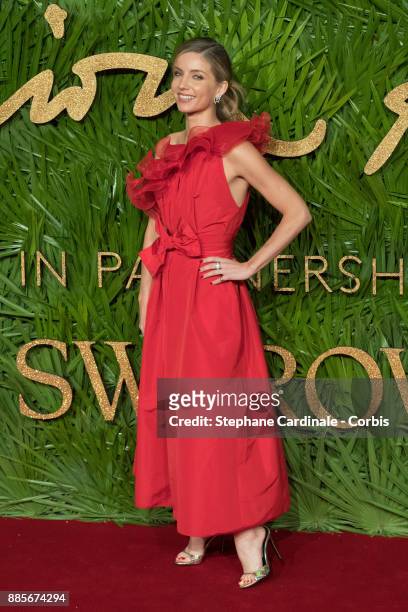 Annabelle Wallis attend the Fashion Awards 2017 In Partnership With Swarovski at Royal Albert Hall on December 4, 2017 in London, England.