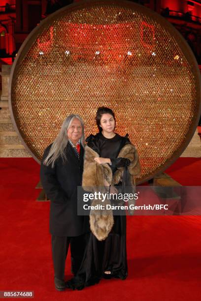 John Rocha and Simone Rocha attend the Swarovski Prolouge at The Fashion Awards 2017 in partnership with Swarovski at Royal Albert Hall on December...