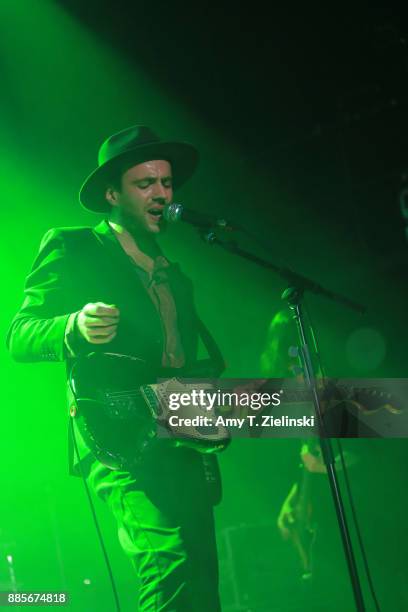 Lead singer Finn Andrews of the London-based band The Veils performs at Islington Assembly Hall on December 4, 2017 in London, England.