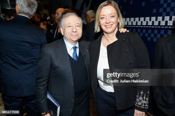 President Jean Todt and Sabine Kehm, in charge of the Michael Schumacher's family communication are pictured during the FIA Hall of Fame Induction...