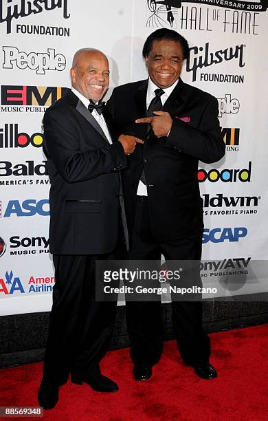 Berry Gordy and songwriter Lamont Dozier attend the 40th Annual Songwriters Hall Of Fame Awards Gala at The New York Marriott Marquis on June 18,...