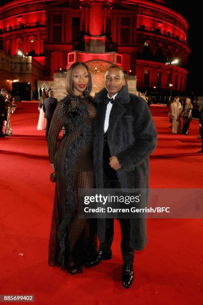 Vanessa King and Eric Underwood attend the Swarovski Prolouge at The Fashion Awards 2017 in partnership with Swarovski at Royal Albert Hall on...