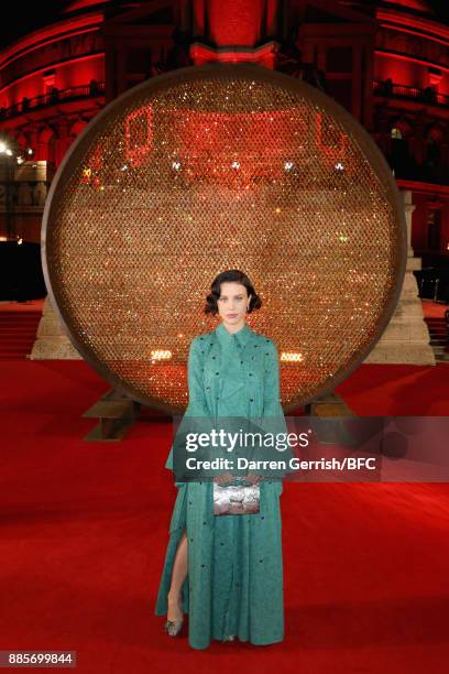 Billie JD Porter attends the Swarovski Prolouge at The Fashion Awards 2017 in partnership with Swarovski at Royal Albert Hall on December 4, 2017 in...