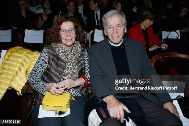 Director Constantin Costa Gavras and his wife producer Michelle de Broca attend the Tribute to Actress Jeanne Moreau at Odeon Theatre on December 4,...