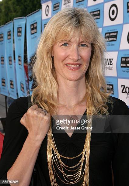 Actress Laura Dern arrives at the 2009 Los Angeles Film Festival's Opening Night Premiere of "Paper Man" held at the Mann Village Theatre on June 18,...