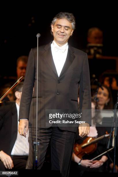 Andrea Bocelli performs at Madison Square Garden on June 18, 2009 in New York City.