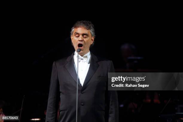 Andrea Bocelli performs at Madison Square Garden on June 18, 2009 in New York City.