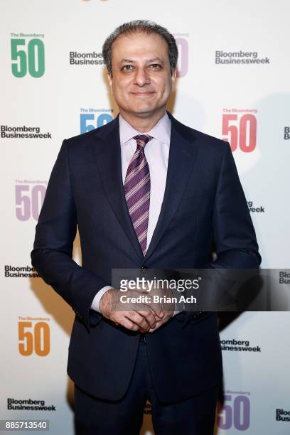 Former United States Attorney for the Southern District of New York Preet Bharara attends "The Bloomberg 50" Celebration at Gotham Hall on December...