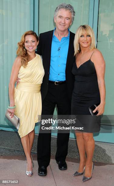 Actress Christine Lakin , Actor Patrick Duffy, and Actress Suzanne Somers arrive at the Academy of Television Arts & Sciences' "A Father's Day Salute...