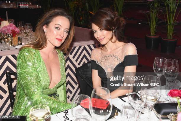 Alice Temperley and Olga Kurylenko during The Fashion Awards 2017 in partnership with Swarovski at Royal Albert Hall on December 4, 2017 in London,...