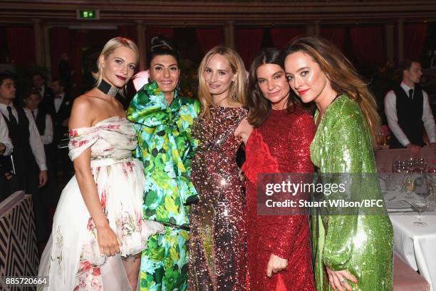 Poppy Delevingne, Giovanna Battaglia Engelbert, Lauren Santo Domingo, Natalie Massenet and Alice Temperley during The Fashion Awards 2017 in...