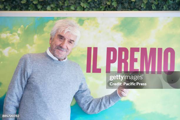 Italian actor and director Gigi Proietti during the Photocall of the Italian movie "Il Premio", directed by Alessandro Gassmann, at the Hotel Bernini...