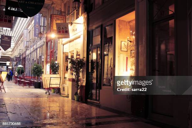 the passage verdeau. ancient details of an interior - tourism drop in paris stock pictures, royalty-free photos & images