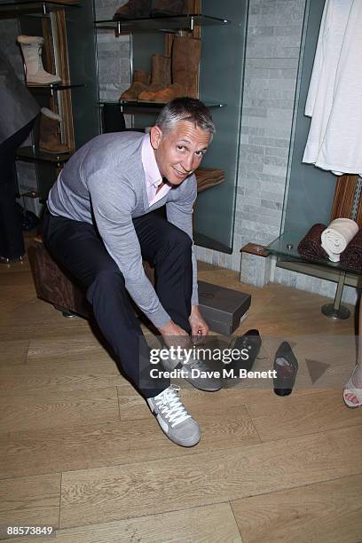 Gary Lineker attended a fundraiser hosted by a famous boot label , to raise money for Great Ormond Street Children�s Hospital Charity, stars...