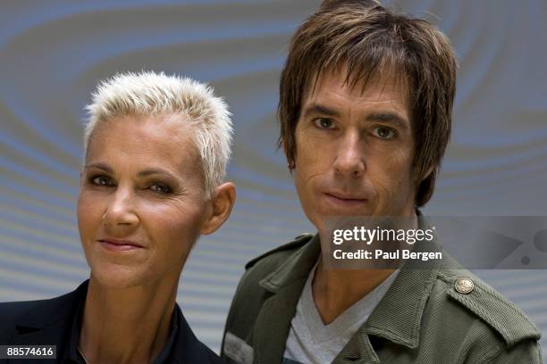 Marie Fredriksson and Per Gessle of Roxette pose for a portrait on May 6th, 2009 in Amsterdam, Netherlands.