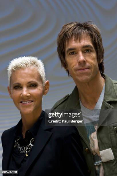 Marie Fredriksson and Per Gessle of Roxette pose for a portrait on May 6th, 2009 in Amsterdam, Netherlands.