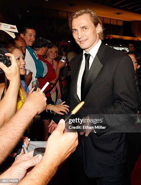 Sergei Fedorov of the Washington Capitals arrives at the 2009 NHL Awards at the Palms Casino Resort on June 18, 2009 in Las Vegas, Nevada.