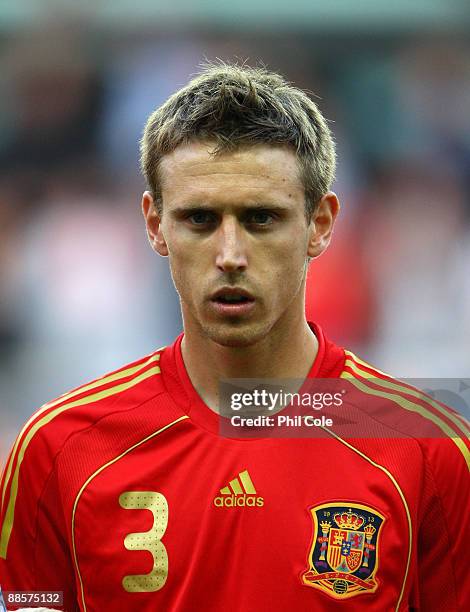 Nacho Monreal of Spain during the UEFA U21 European Championships match between England and Spain at the Gamia Ullevi on June 18, 2009 in Gothenburg,...