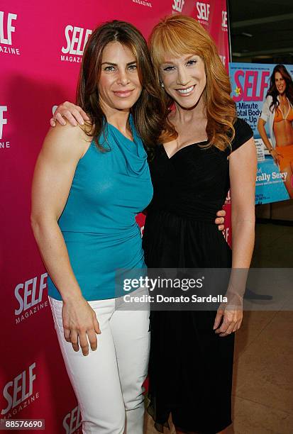 Personality Jillian Michaels and actress Kathy Griffin attend SELF Magazine's celebratration for their July LA issue at the Sunset Tower on June 18,...