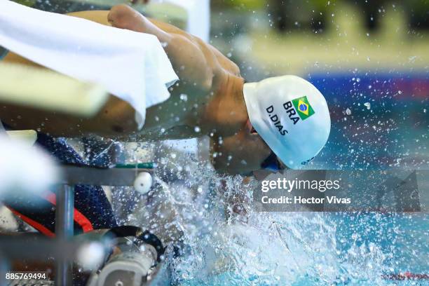 Daniel Dias of Brazil competes in men´s 100 m Freestyle S1-5 during day 1 of the Para Swimming World Championship Mexico City 2017 at Francisco...