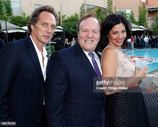 Marcel Aubut , president of the Canadian Olympic Committee and former president and CEO of the Quebec Nordiques, poses with actor William Fichtner...