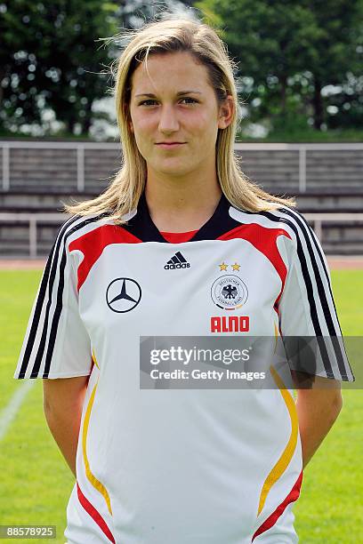 Laura Vetterlein of the U17 Women National Team Presentation poses during a photocall on June 19, 2009 in Heusenstamm , Germany.