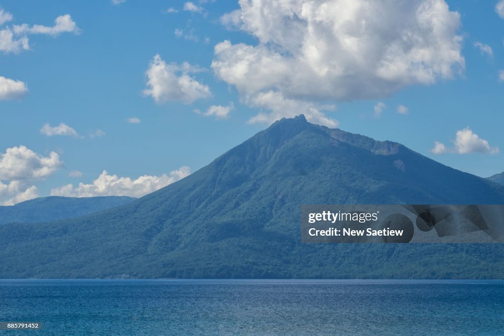 Lake Shikotsu in Hokkaido at Japan.