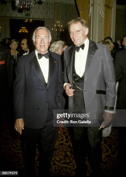 Walter Cronkite and Charlton Heston