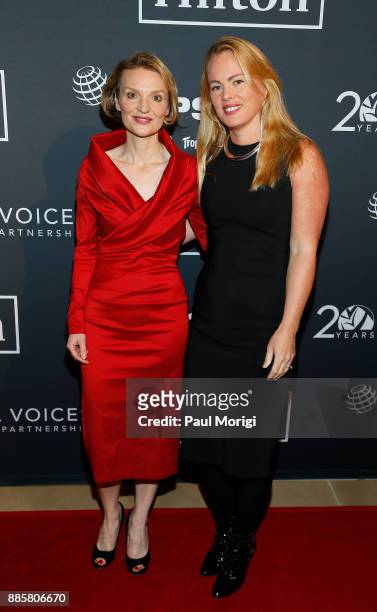 Presenter President and CEO, Vital Voices Global Partnership Alyse Nelson and Elizabeth Buchanan attend Vital Voices Global Partnership: 2017 Voices...
