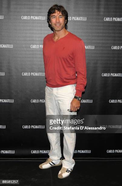 Actor Brando Giorgi attends Carlo Pignatelli Cerimonia Fashion Show during Milan Fashion Week Menswear Spring/Summer 2010 on June 19, 2009 in Milan,...