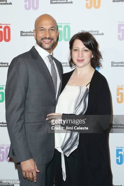 Keegan-Michael Key and Elisa Pugliese attends "The Bloomberg 50" celebration at Gotham Hall on December 4, 2017 in New York City.