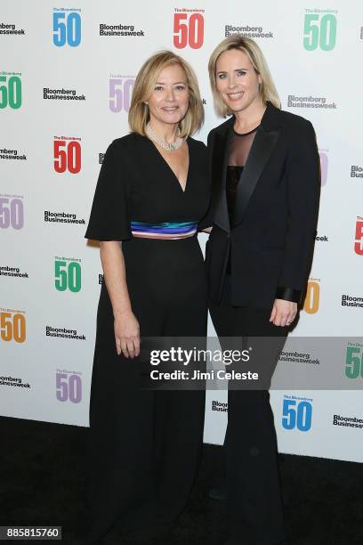 Hilary Rosen and Megan Murphy attend "The Bloomberg 50" celebration at Gotham Hall on December 4, 2017 in New York City.