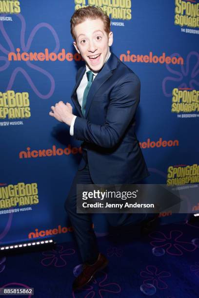 Ethan Slater attends opening night of Nickelodeon's SpongeBob SquarePants: The Broadway Musical after party at Ziegfeld Ballroom on December 4, 2017...
