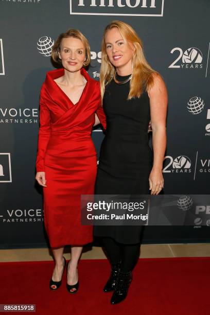 Presenter President and CEO, Vital Voices Global Partnership Alyse Nelson and Elizabeth Buchanan attend Vital Voices Global Partnership: 2017 Voices...