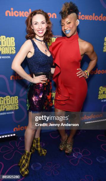 Lauralyn McClelland and Oneika Phillips attend opening night of Nickelodeon's SpongeBob SquarePants: The Broadway Musical after party at Ziegfeld...