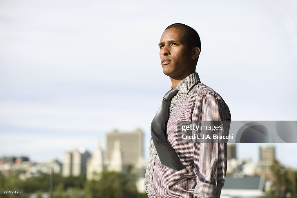 Businessman standing outdoors