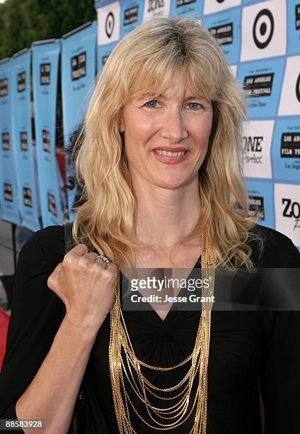 Actress Laura Dern arrives at the 2009 Los Angeles Film Festival's Opening Night Premiere of "Paper Man" held at the Mann Village Theatre on June 18,...