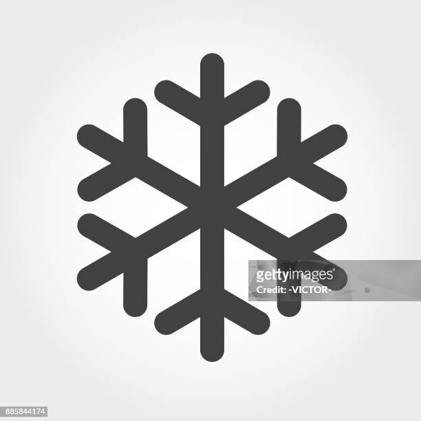 illustrazioni stock, clip art, cartoni animati e icone di tendenza di icona fiocco di neve - serie iconica - freddo