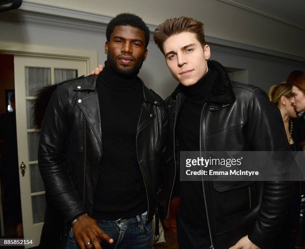 Broderick Hunter and Nolan Funk at The Kooples and Emily Ratajkowski LA Cocktail Event at Chateau Marmont on December 4, 2017 in Los Angeles,...