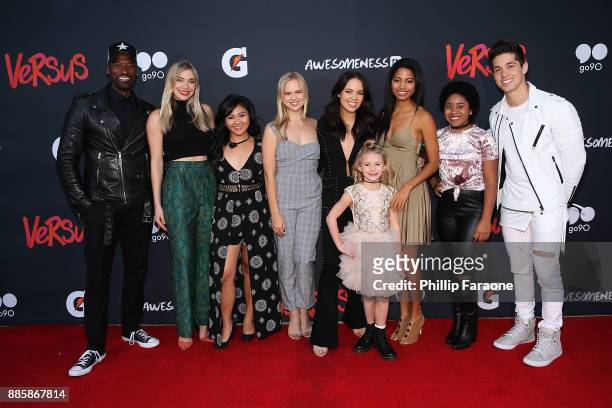 The cast of Vervus attends AwesomenessTV's "Versus" event, in partnership with Gatorade, at Awesomeness HQ on December 4, 2017 in Santa Monica,...