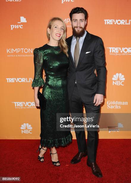 Director Sam Taylor-Johnson and actor Aaron Taylor-Johnson attend The Trevor Project's 2017 TrevorLIVE LA at The Beverly Hilton Hotel on December 3,...