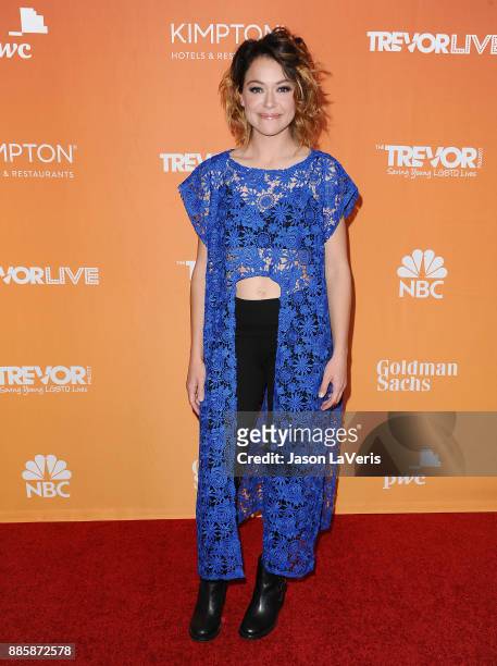 Actress Tatiana Maslany attends The Trevor Project's 2017 TrevorLIVE LA at The Beverly Hilton Hotel on December 3, 2017 in Beverly Hills, California.