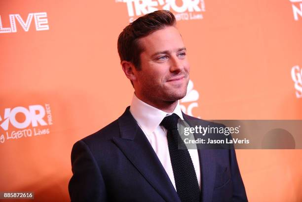 Actor Armie Hammer attends The Trevor Project's 2017 TrevorLIVE LA at The Beverly Hilton Hotel on December 3, 2017 in Beverly Hills, California.