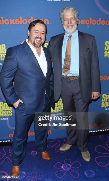 Actors Brian Ray Norris and Clancy Brown attend the "Spongebob Squarepants" Broadway opening night after party at The Ziegfeld Ballroom on December...