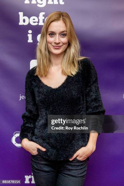 Caitlin Fitzgerald attends the "Right Before I Go" Benefit performance at Town Hall on December 4, 2017 in New York City.