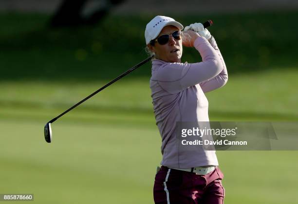 Cloe Frankish of England in action during the pro-am for the 2017 Dubai Ladies Classic on the Majlis Course at The Emirates Golf Club as a preview...