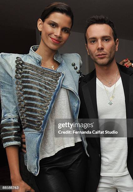 Raica and Matheus Massafera attend the party of the Yves Saint Laurent fragrance La Nuit de L'Homme on June 20, 2009 in Sao Paulo, Brazil.