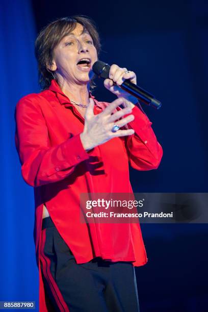 Gianna Nannini performs at Mediolanum Forum on stage on December 4, 2017 in Milan, Italy.