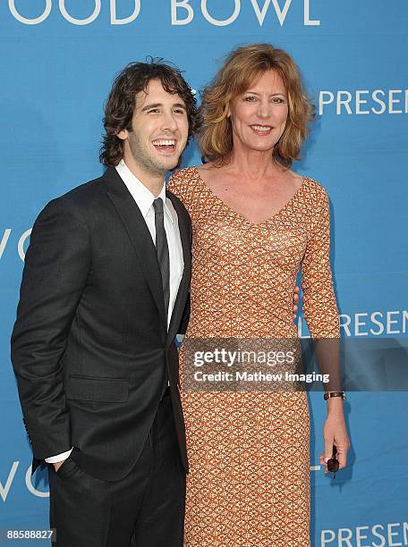 Inductee and performer Josh Groban and actress Christine Lahti arrive at the Hollywood Bowl Opening Night Gala at the Hollywood Bowl on June 19, 2009...