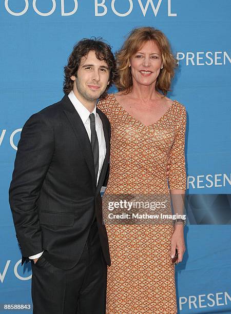 Inductee and performer Josh Groban and actress Christine Lahti arrive at the Hollywood Bowl Opening Night Gala at the Hollywood Bowl on June 19, 2009...